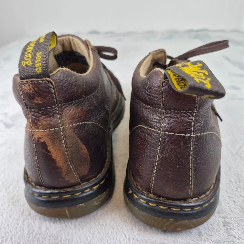 Doc Dr. Martens Paco Brown Leather Moc Toe Chukka Boots Mens 12 AW004 90s Punk